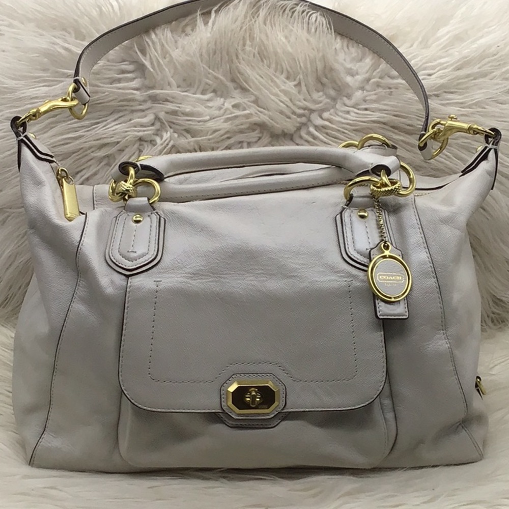 Coach Off White Leather Shoulder/Carry Bag
